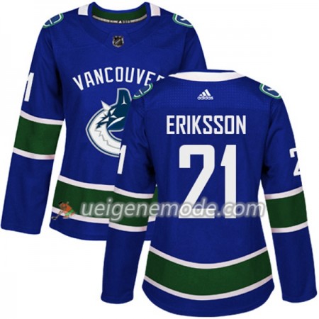 Dame Eishockey Vancouver Canucks Trikot Loui Eriksson 21 Adidas 2017-2018 Blau Authentic